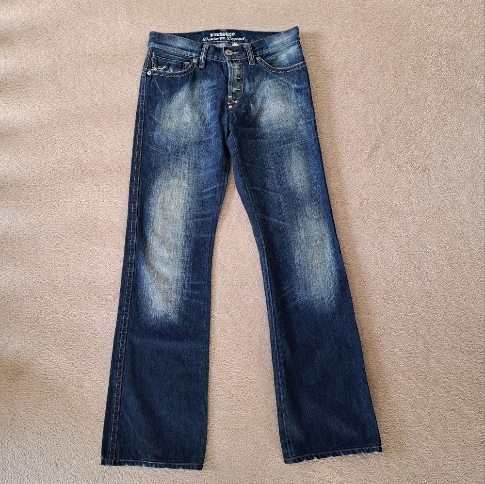Parasuco Jeans Men's 29 Blue Fade Dark Wash Denim 29W x 32L Vintage